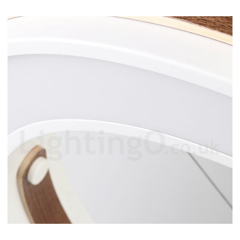 Multi Wood Colors Ring Moderni nykyaikainen riippuvalaisin akryylivarjostimella