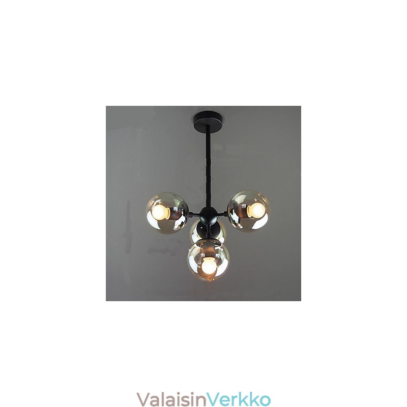 Lasipallorautaiset papuvarsi molekyylikattolamput