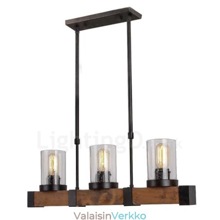 3 Light Vintage puinen kattokruunu Industrial Wind Loft Puinen lineaarinen riippuvalaisin 3 Light Vintage puinen kattokruunu Industrial Wind Loft Puinen lineaarinen riippuvalaisin