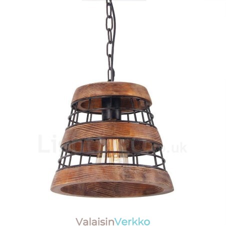 1 Light Ring Vintage puinen kattokruunu Industrial Wind Loft Puinen lineaarinen riippuvalaisin 1 Light Ring Vintage puinen kattokruunu Industrial Wind Loft Puinen lineaarinen riippuvalaisin