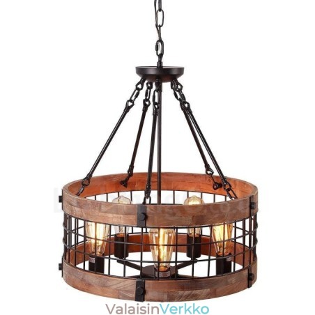 5 Light Drum Vintage puinen kattokruunu Industrial Wind Loft Puinen lineaarinen riippuvalaisin 5 Light Drum Vintage puinen kattokruunu Industrial Wind Loft Puinen lineaarinen riippuvalaisin