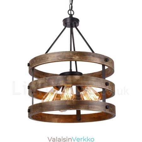5 Light Drum Vintage puinen kattokruunu Industrial Wind Loft Puinen lineaarinen riippuvalaisin 5 Light Drum Vintage puinen kattokruunu Industrial Wind Loft Puinen lineaarinen riippuvalaisin