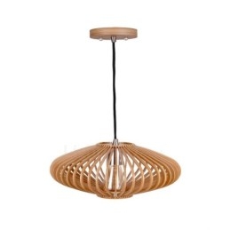 1 Light Lantern Vintage puinen kattokruunu Industrial Wind Loft Puinen lineaarinen riippuvalaistus