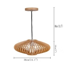 1 Light Lantern Vintage puinen kattokruunu Industrial Wind Loft Puinen lineaarinen riippuvalaistus