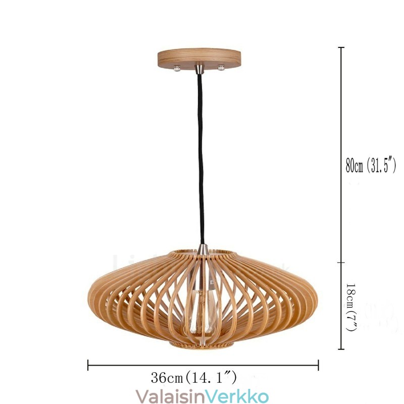 1 Light Lantern Vintage puinen kattokruunu Industrial Wind Loft Puinen lineaarinen riippuvalaistus