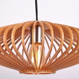 1 Light Lantern Vintage puinen kattokruunu Industrial Wind Loft Puinen lineaarinen riippuvalaistus