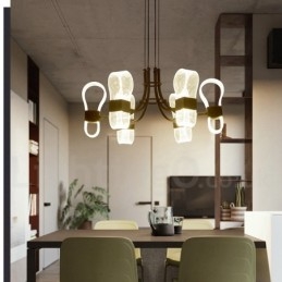 6 kevyttä pohjoismaista postmodernia design-kattokruunua akryylisävyillä