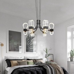 6 kevyttä pohjoismaista postmodernia design-kattokruunua akryylisävyillä