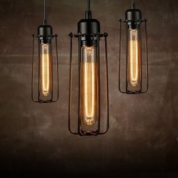 Kattokruunu Mini Style Rustic Lodge Retro Metal 3 Light riippuvalaisin