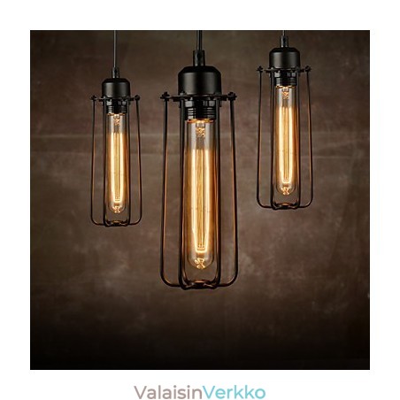 Kattokruunu Mini Style Rustic Lodge Retro Metal 3 Light riippuvalaisin Kattokruunu Mini Style Rustic Lodge Retro Metal 3 Light riippuvalaisin