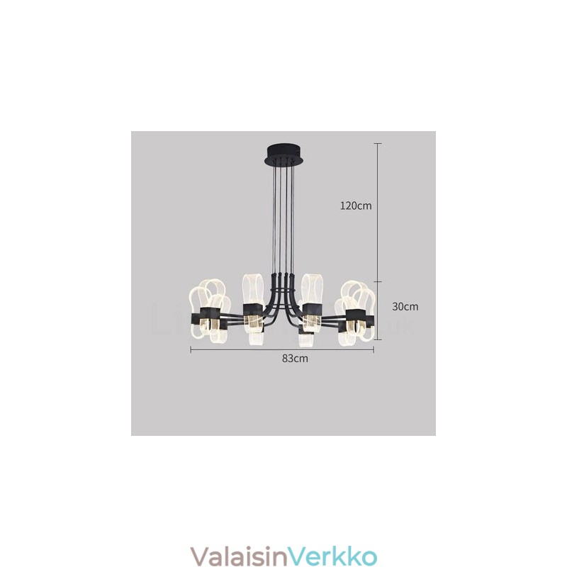 10 kevyttä pohjoismaista postmodernia 2021 design-kattokruunua akryylisävyillä
