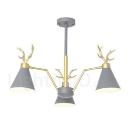 3 Vaalea pohjoismainen Macaron Modern Antlers kattokruunu