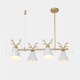 4 Vaalea pohjoismainen Macaron Modern Antlers kattokruunu