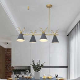 4 Vaalea pohjoismainen Macaron Modern Antlers kattokruunu