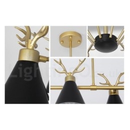 6 Vaalea pohjoismainen Macaron Modern Antlers kattokruunu