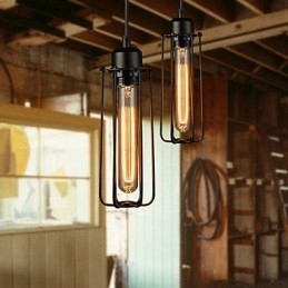 Kattokruunu Mini Style Rustic Lodge Retro Metal 3 Light riippuvalaisin