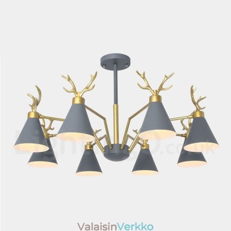 8 Vaalea pohjoismainen Macaron Modern Antlers kattokruunu 8 Vaalea pohjoismainen Macaron Modern Antlers kattokruunu