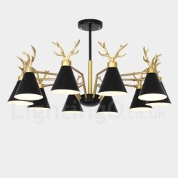 10 Vaalea pohjoismainen Macaron Modern Antlers kattokruunu