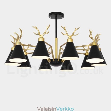 10 Vaalea pohjoismainen Macaron Modern Antlers kattokruunu 10 Vaalea pohjoismainen Macaron Modern Antlers kattokruunu