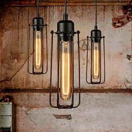 Kattokruunu Mini Style Rustic Lodge Retro Metal 3 Light riippuvalaisin