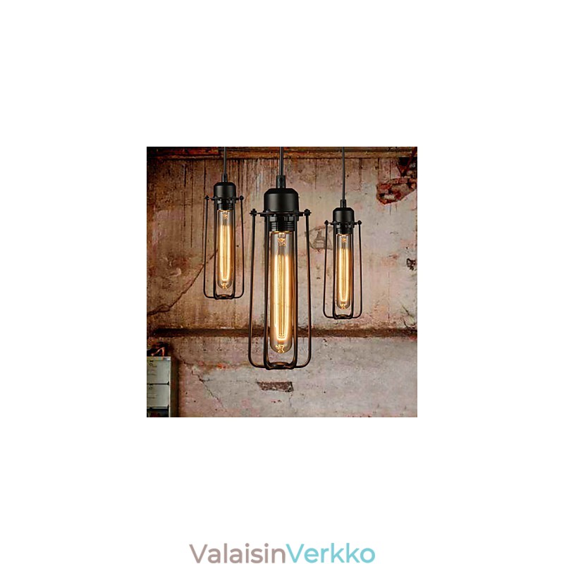 Kattokruunu Mini Style Rustic Lodge Retro Metal 3 Light riippuvalaisin