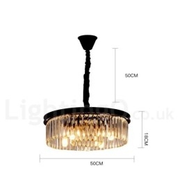 Postmoderni Luxury Round K9 Crystal Pendant Chandelier Lights -näyttelyhalli