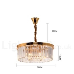 Postmoderni Luxury Round K9 Crystal Pendant Chandelier Lights -näyttelyhalli