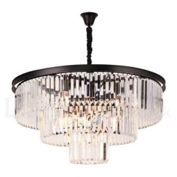 Postmoderni Luxury Round K9 Crystal Pendant Chandelier Lights -näyttelyhalli