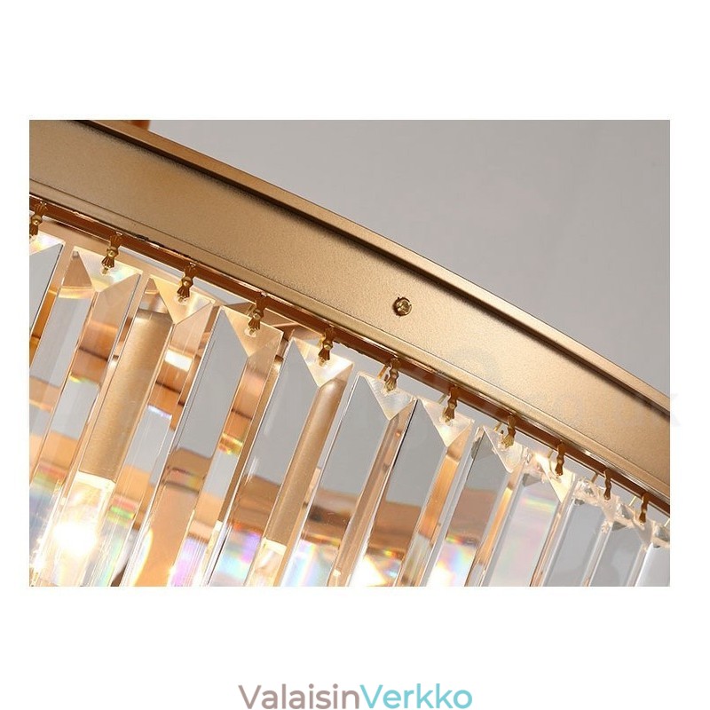 Postmoderni Luxury Round K9 Crystal Flush Mount Ceiling Light Exhibition Hall