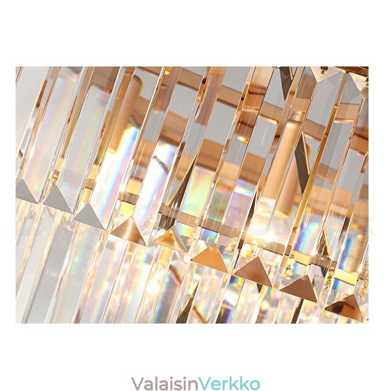 Postmoderni Luxury Round K9 Crystal Flush Mount Ceiling Light Exhibition Hall