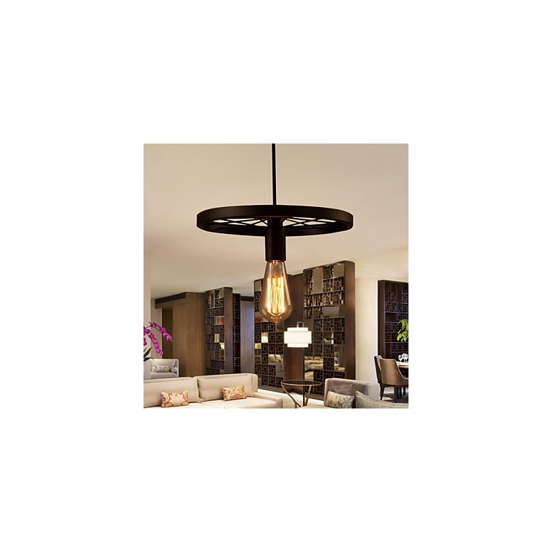 Industrial 1 -valo Vintage rautavarjossa riippuvalaisin