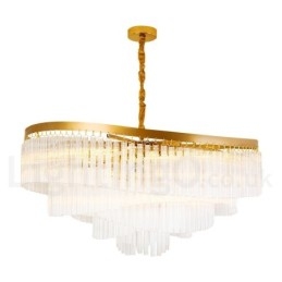 Kultainen Postmoderni Luxury Round K9 Crystal Pendant Kattokruunu -näyttelyhalli