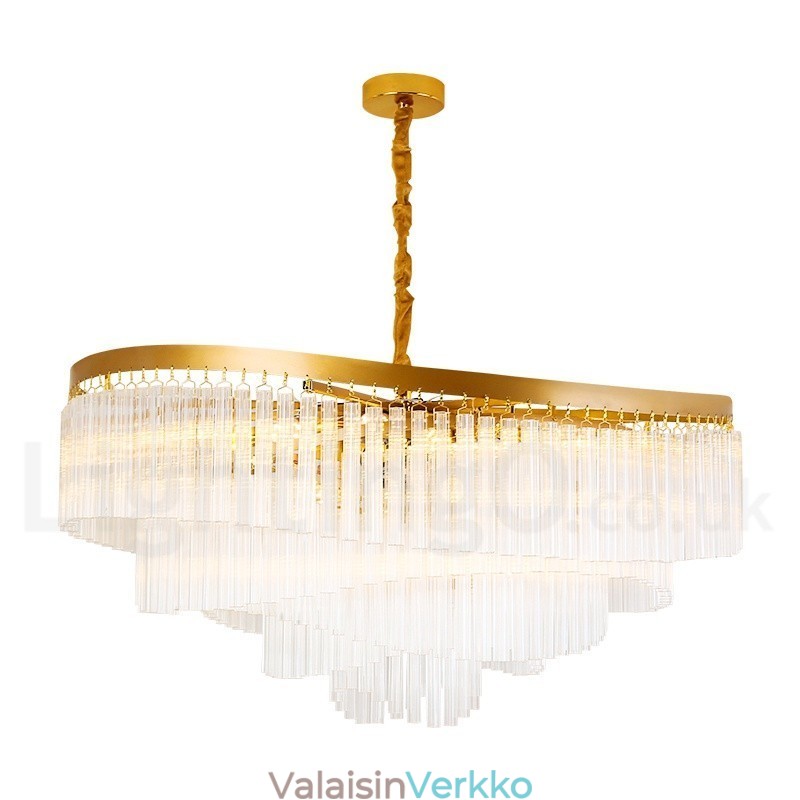 Kultainen Postmoderni Luxury Round K9 Crystal Pendant Kattokruunu -näyttelyhalli