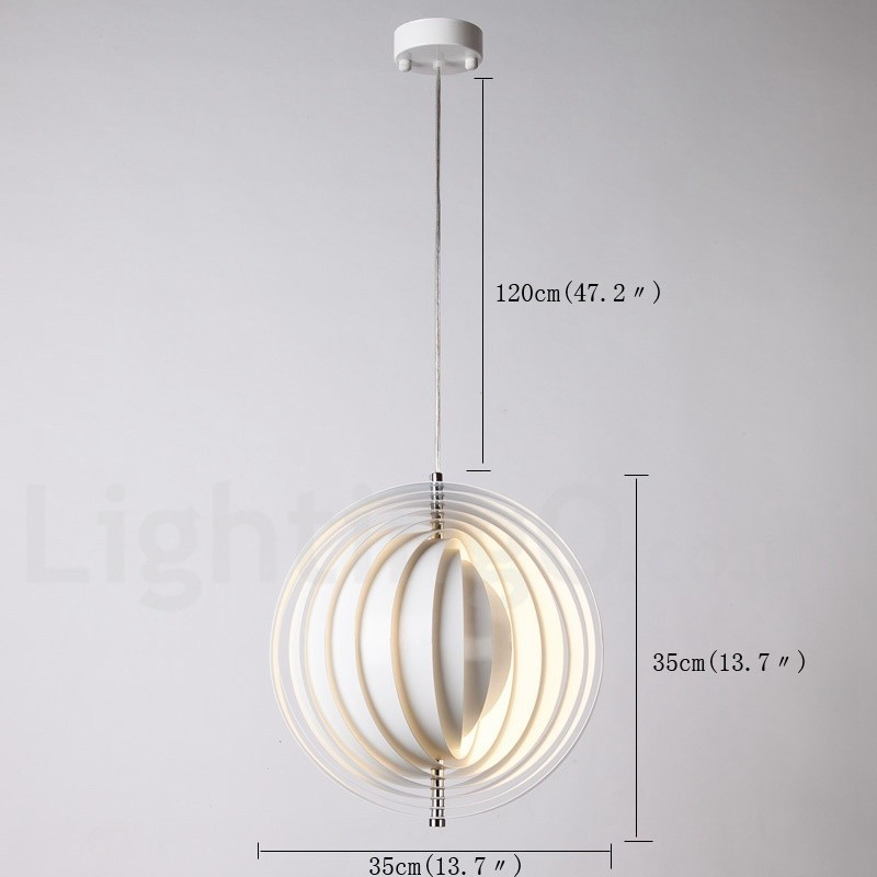 Globe White Rotate Postmoderni DIY-riippuvalaisin