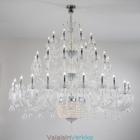50 Light Kirkas Elegantti Ylellinen Kristallikynttiläkattokruunu Näyttely Hal 50 Light Kirkas Elegantti Ylellinen Kristallikynttiläkattokruunu Näyttely Hal