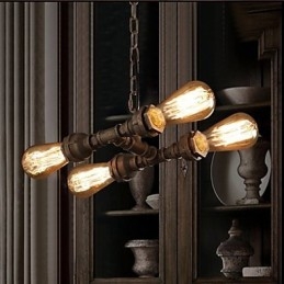 4 Kevyt amerikkalainen Industrial Water Pipe Retro tyylinen tuuli