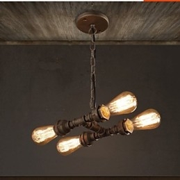 4 Kevyt amerikkalainen Industrial Water Pipe Retro tyylinen tuuli