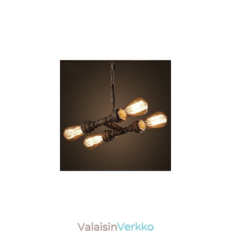 4 Kevyt amerikkalainen Industrial Water Pipe Retro tyylinen tuuli