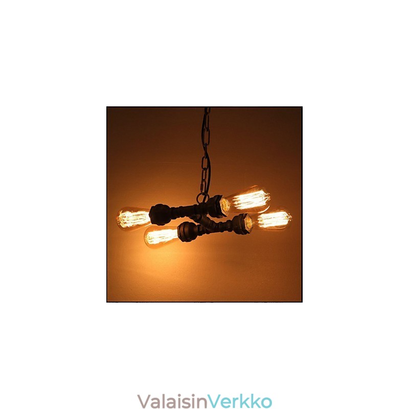 4 Kevyt amerikkalainen Industrial Water Pipe Retro tyylinen tuuli