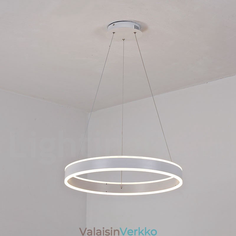1 rengas, kaksi nauhaa Art Deco -riippuvalaisin 60 cm riippuvalaisin