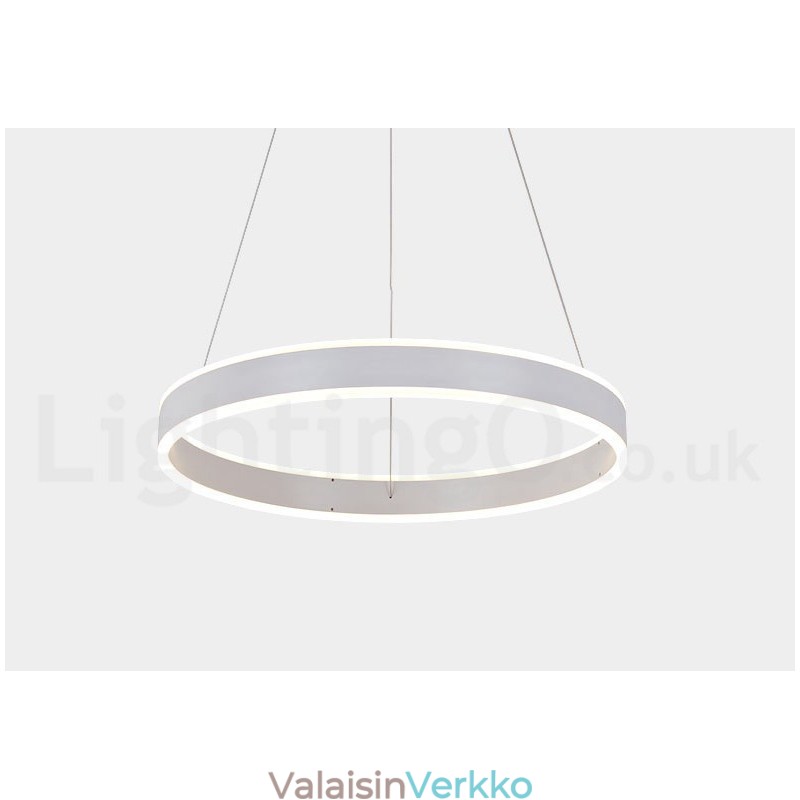 1 rengas, kaksi nauhaa Art Deco -riippuvalaisin 60 cm riippuvalaisin
