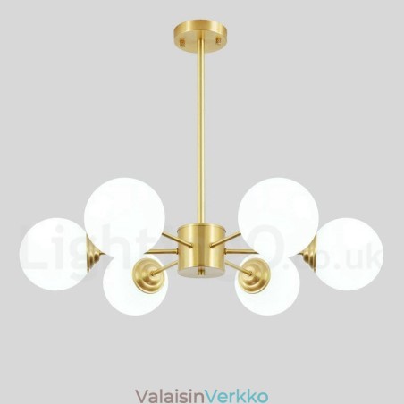 6 Light Pure Brass Northern Europe Bean Kattokruunu Moderni metallimolekyyliset riippuvalaisin 6 Light Pure Brass Northern Europe Bean Kattokruunu Moderni metallimolekyyliset riippuvalaisin