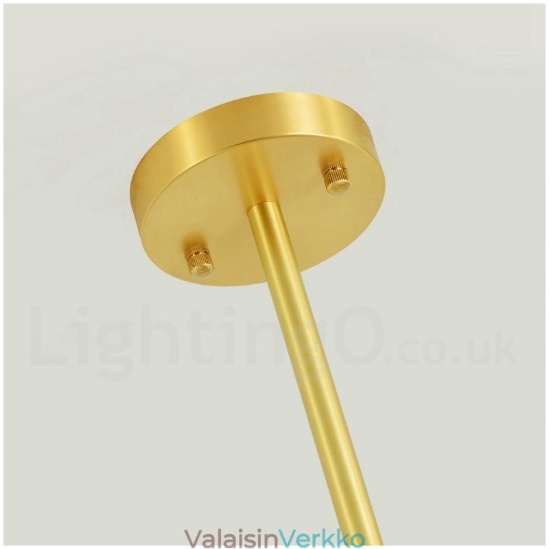 6 Light Pure Brass Northern Europe Bean Kattokruunu Moderni metallimolekyyliset riippuvalaisin