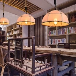Retro käsintehty hamppuköysi countyard kattokruunu valaisin teolliseen maaseututyyliin