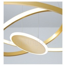 Three Circles Modern Design Three Rings Gold -riippuvalaisin kaukosäätimellä