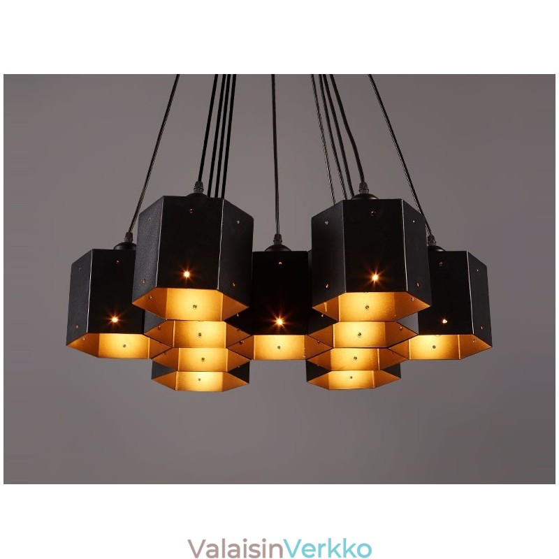 Parvi teollisuustyylinen kattokruunuvalaisin
