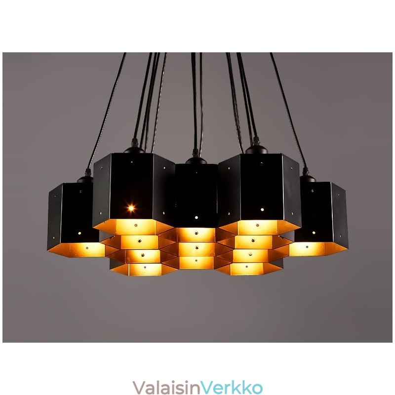 Parvi teollisuustyylinen kattokruunuvalaisin