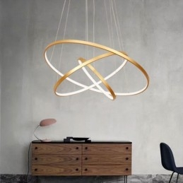 Himmennettävä riippuvalaisin kaukosäätimellä Kultainen Moderni Design Kolme rengasta