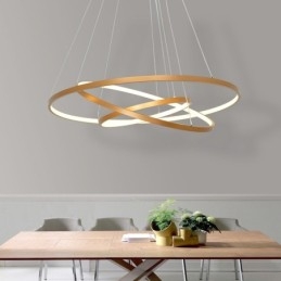 Himmennettävä riippuvalaisin kaukosäätimellä Kultainen Moderni Design Kolme rengasta