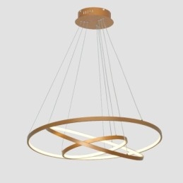 Himmennettävä riippuvalaisin kaukosäätimellä Kultainen Moderni Design Kolme rengasta